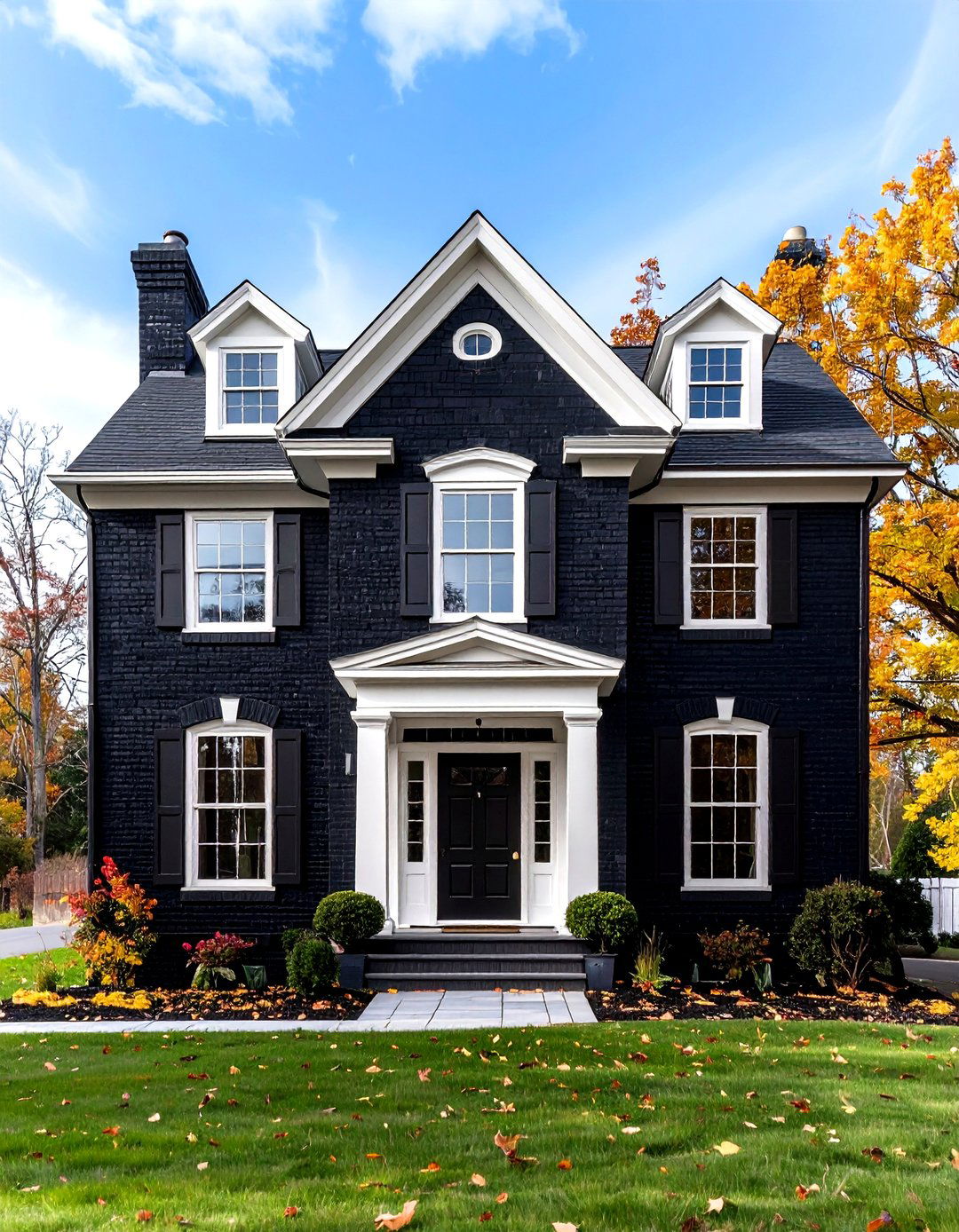 Classic Black Painted Brick - 25 painted brick houses