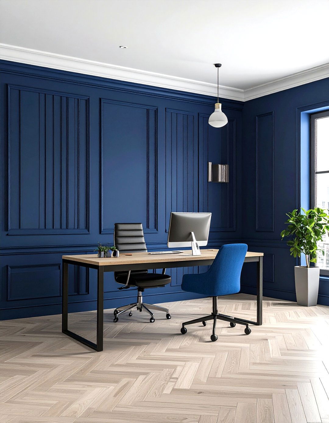 Classic Board and Batten Dimension - 25 office accent wall ideas