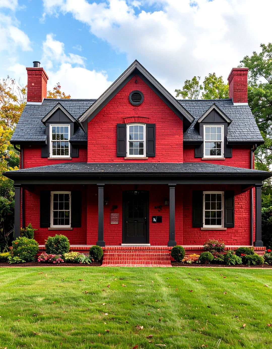 Classic Cherry Red Exterior Brick Paint Color Cherry Red - 25 exterior brick paint color ideas