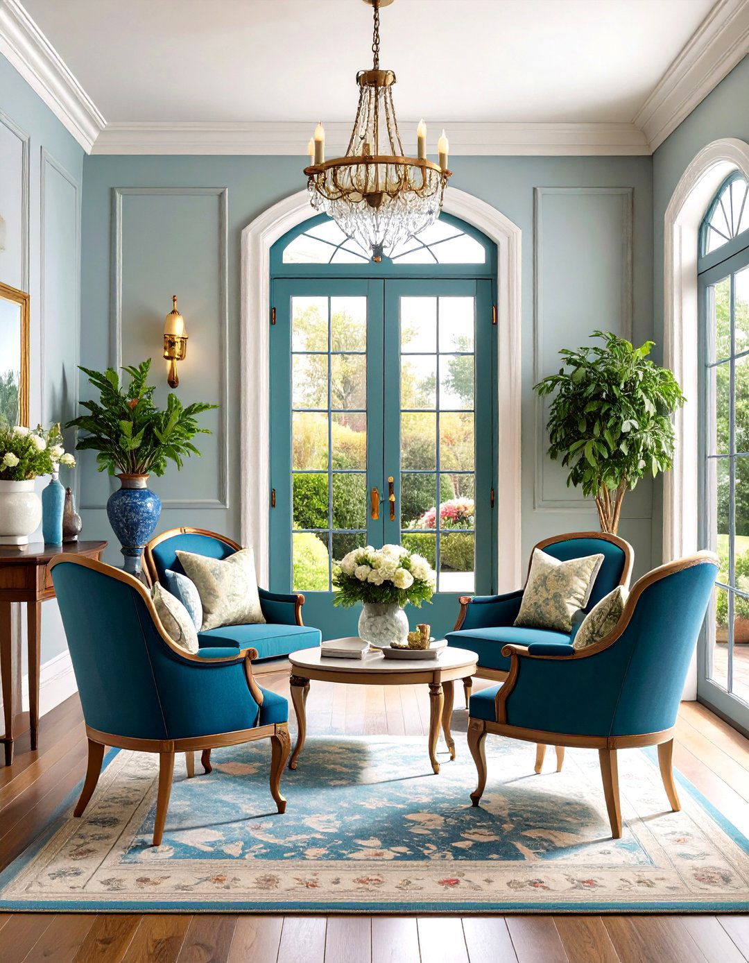 Classic French Style Patio Door with Divided Lights - 25 patio door ideas