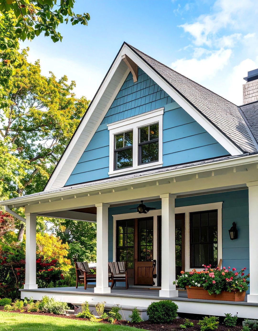 Classic Gable Front Porch Roof