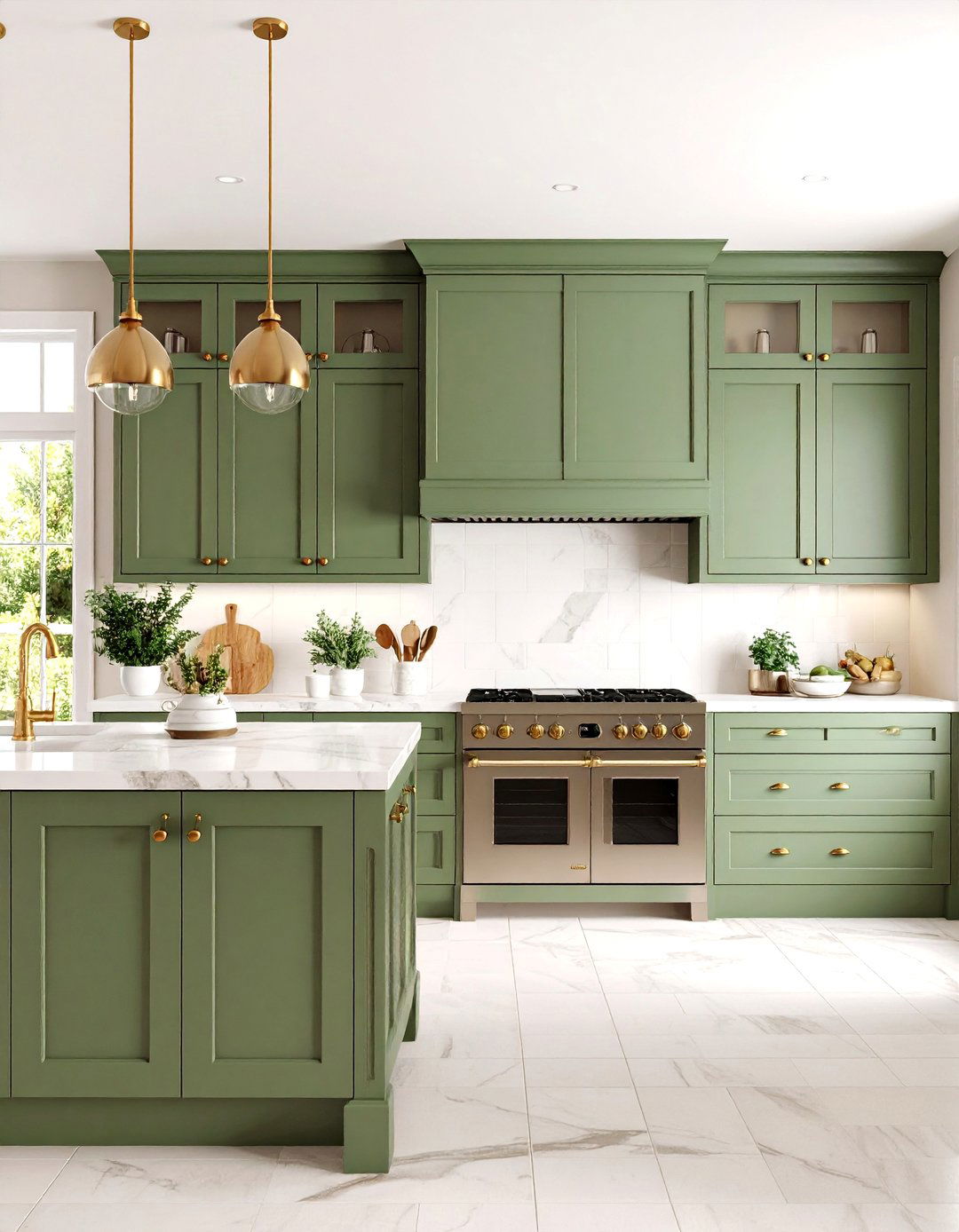 Classic Shaker Olive Green Kitchen for Timeless Elegance - 25 olive green kitchens