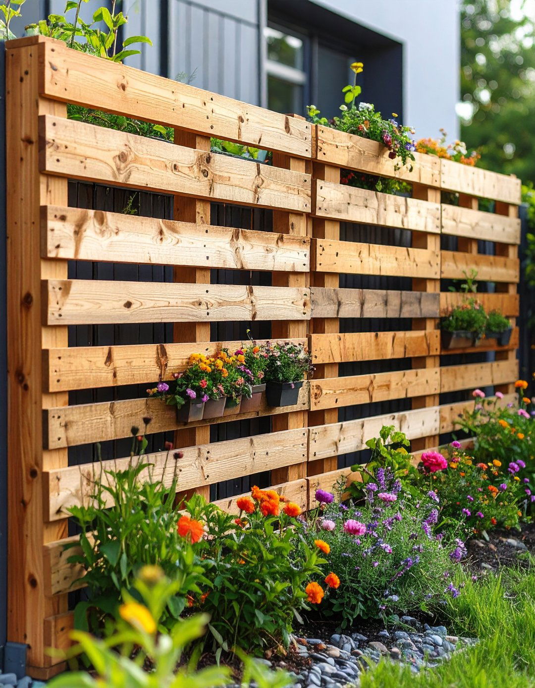 Classic Vertical Pallet Fence - 25 pallet fence ideas