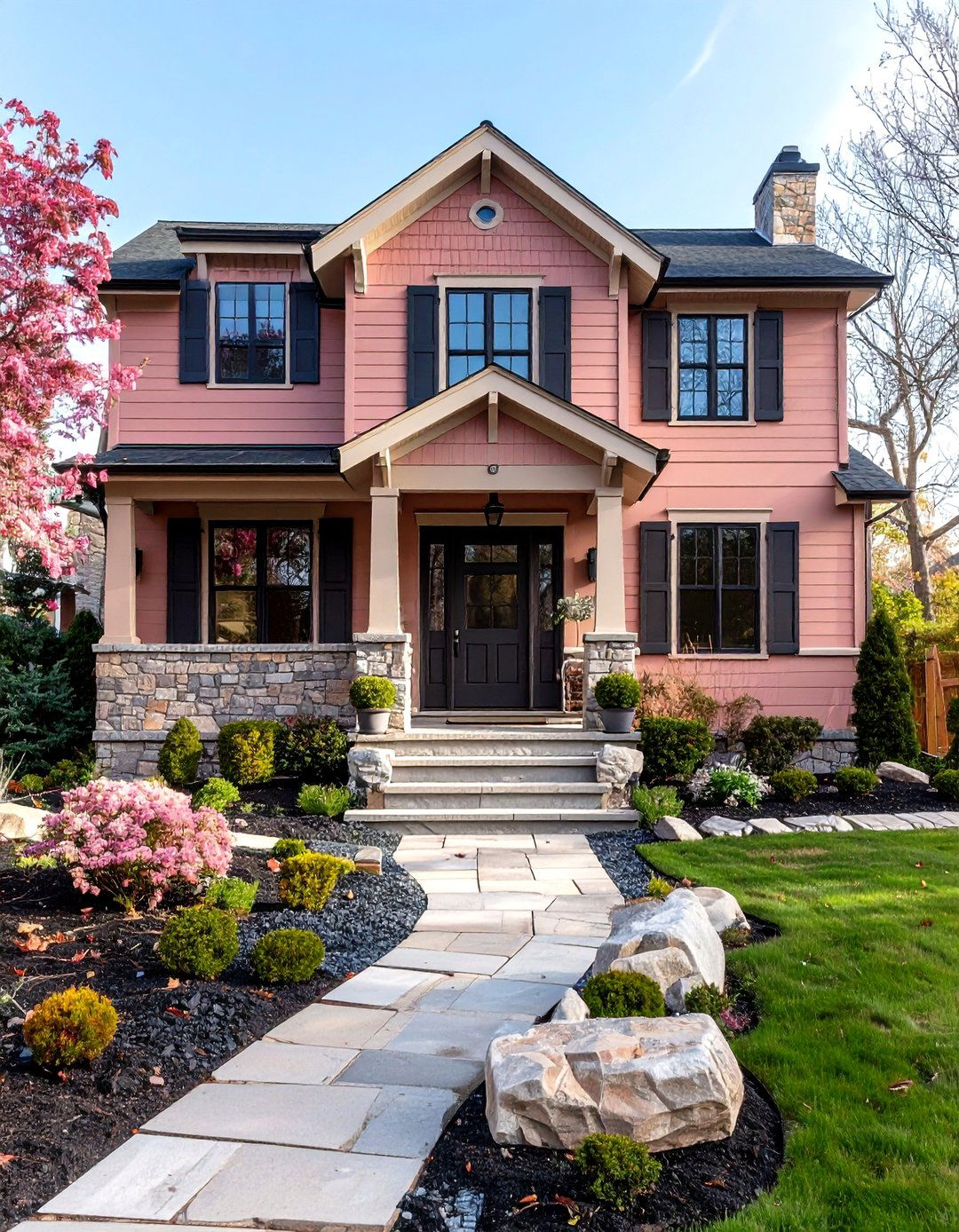 Clay Pink Adds Subtle Whimsy - 25 exterior house colors & inspiration