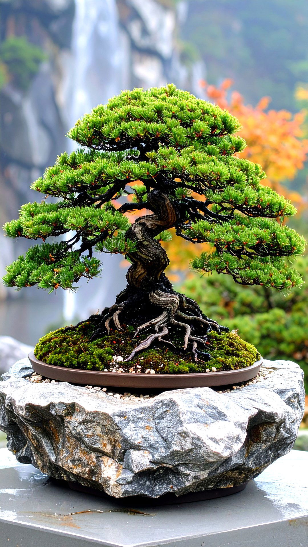 Cliffside Rock Plantings Create Dramatic Verticality - 25 bonsai garden ideas