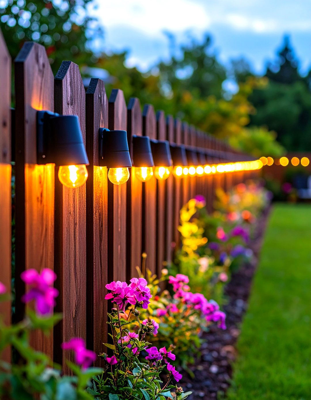 Clip On Battery Fence Lighting for Renters and Events - 25 fence lighting ideas