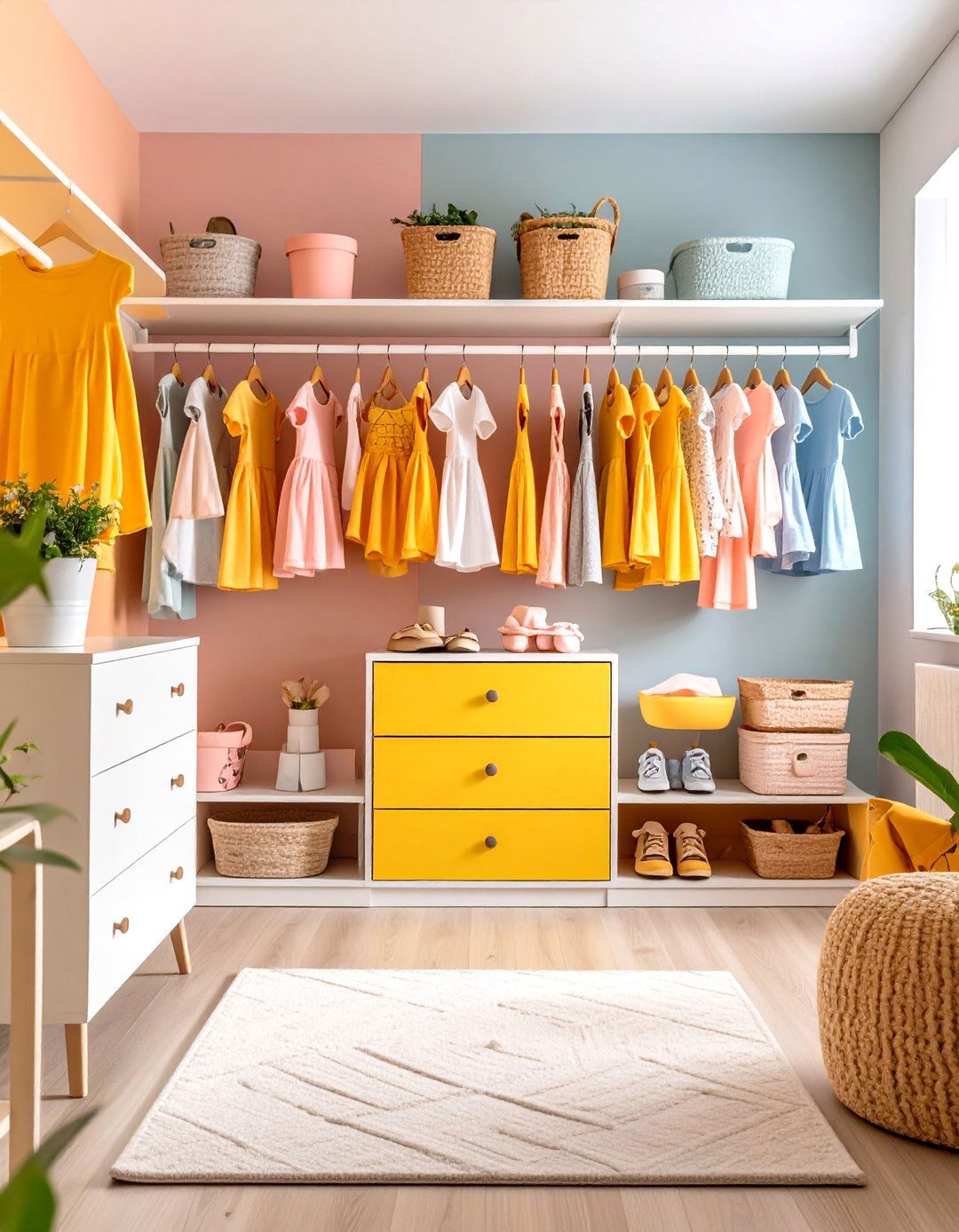 Closet Rod Doubler - 25 nursery storage ideas