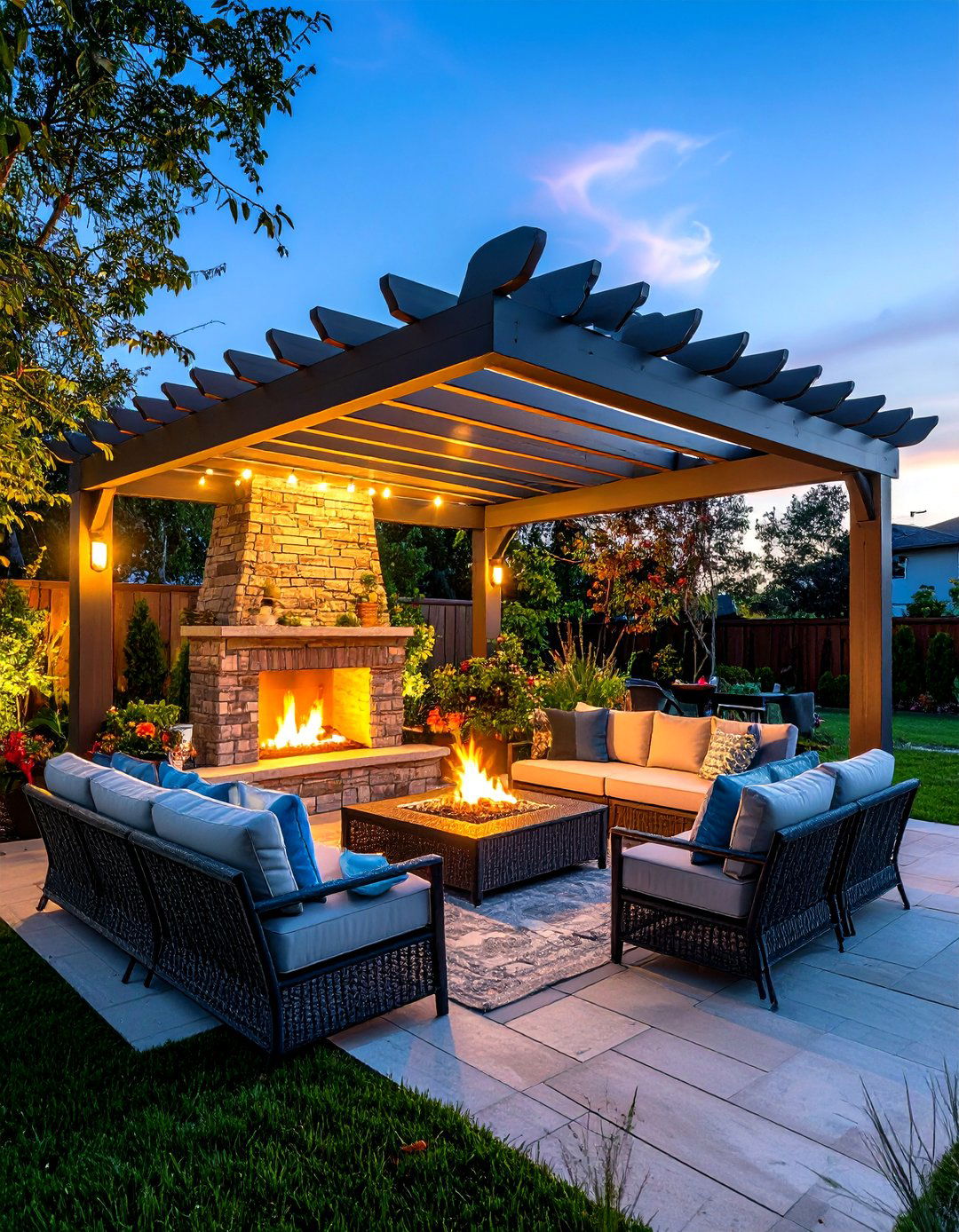 Clustered Fire Bowl Outdoor Fireplace for Flexible Layouts - 25 outdoor fireplace ideas