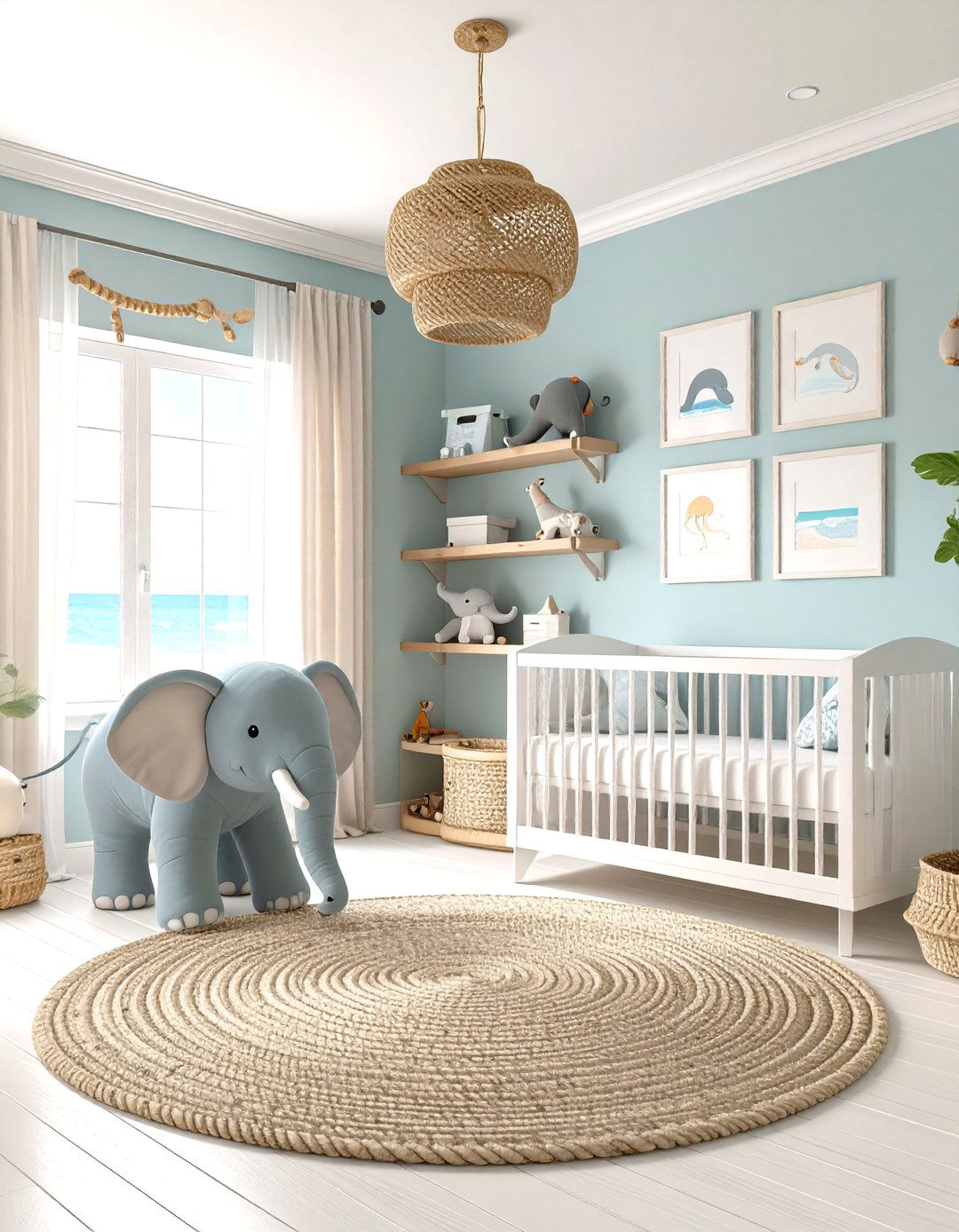 Coastal Breeze Elephant Nursery - 25 elephant nursery ideas