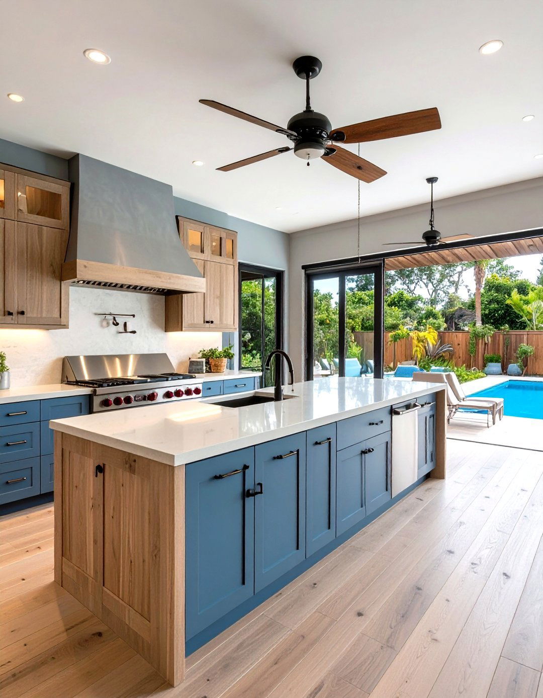 Coastal Breeze Palette - 25 Stucco Outdoor Kitchen Ideas