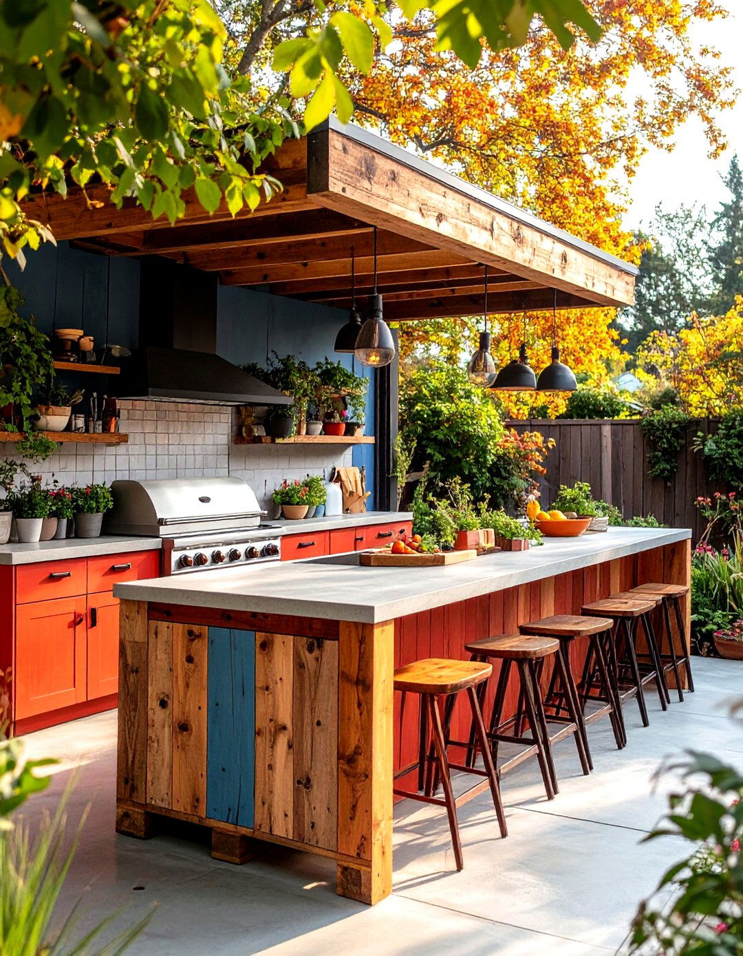Coastal Climate Concrete Cabinet Outdoor Kitchen Island - 25 outdoor kitchen island ideas