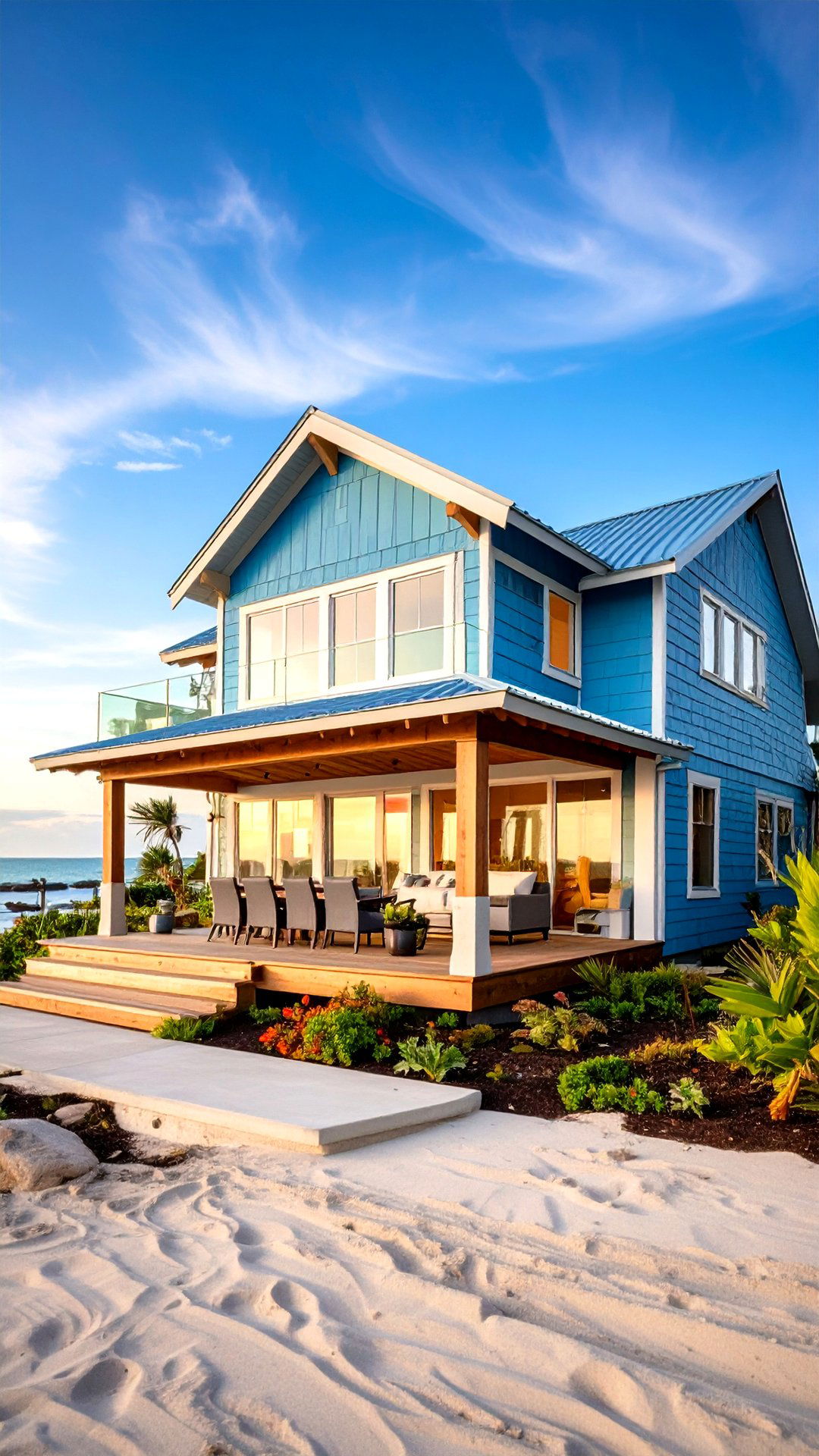 Coastal Shiplap and Metal Roof Refresh a House Exterior - 25 aesthetic house exterior ideas