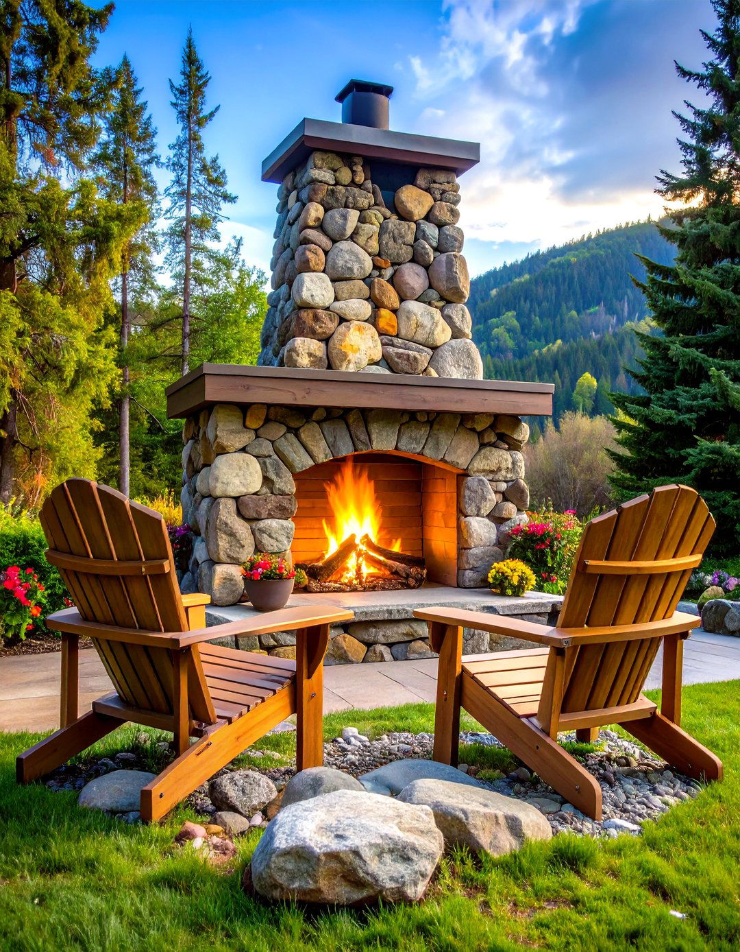 Coastal White Stucco Outdoor Fireplace Brightens Small Yards - 25 outdoor fireplace ideas