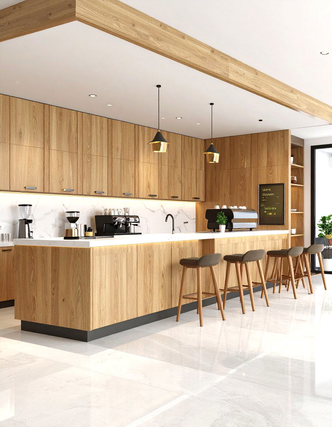 Coffee Bar Hub in the Office Kitchen - 25 office kitchen ideas