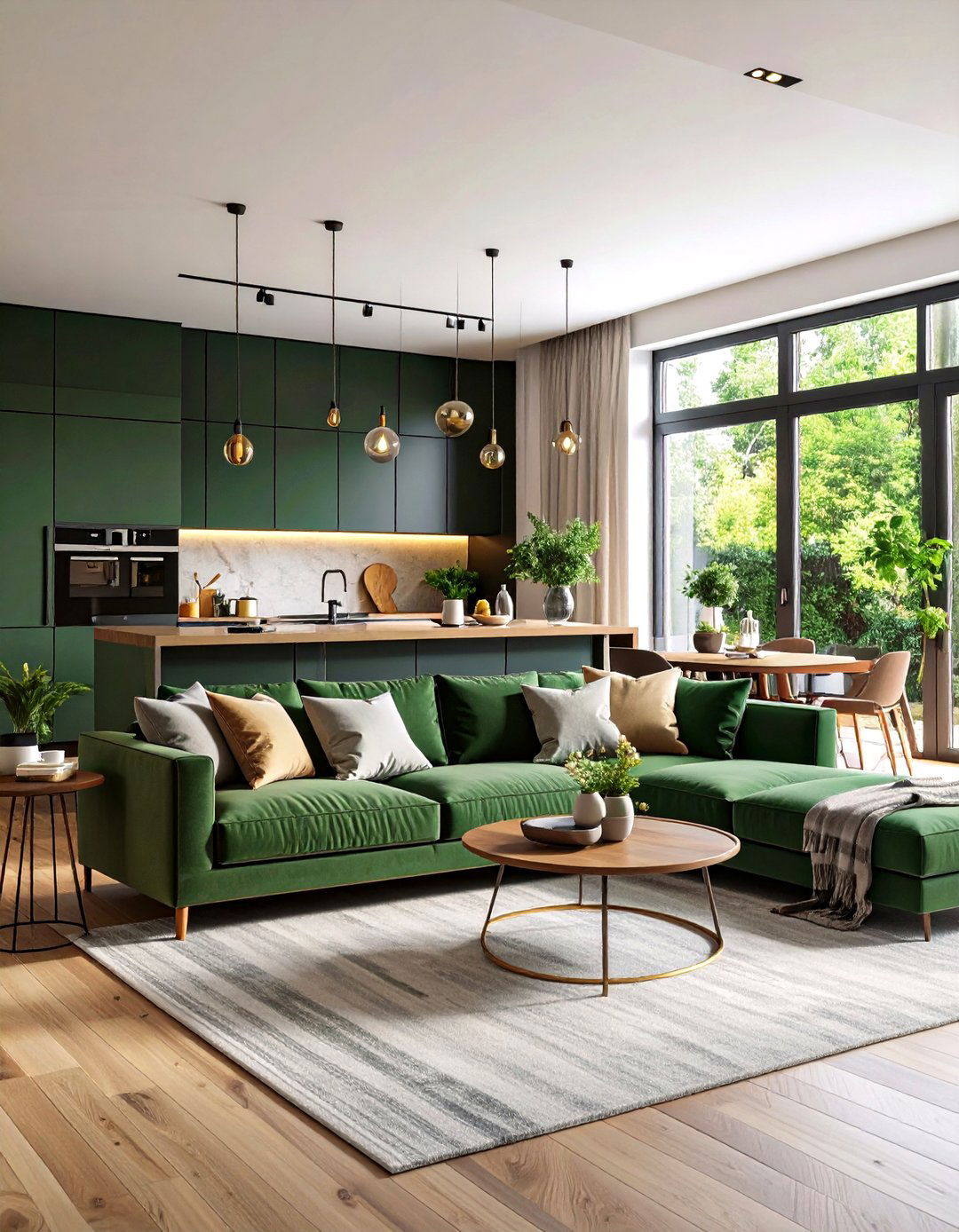 Cohesive Not Identical Color Palette - 25 open kitchen living room ideas