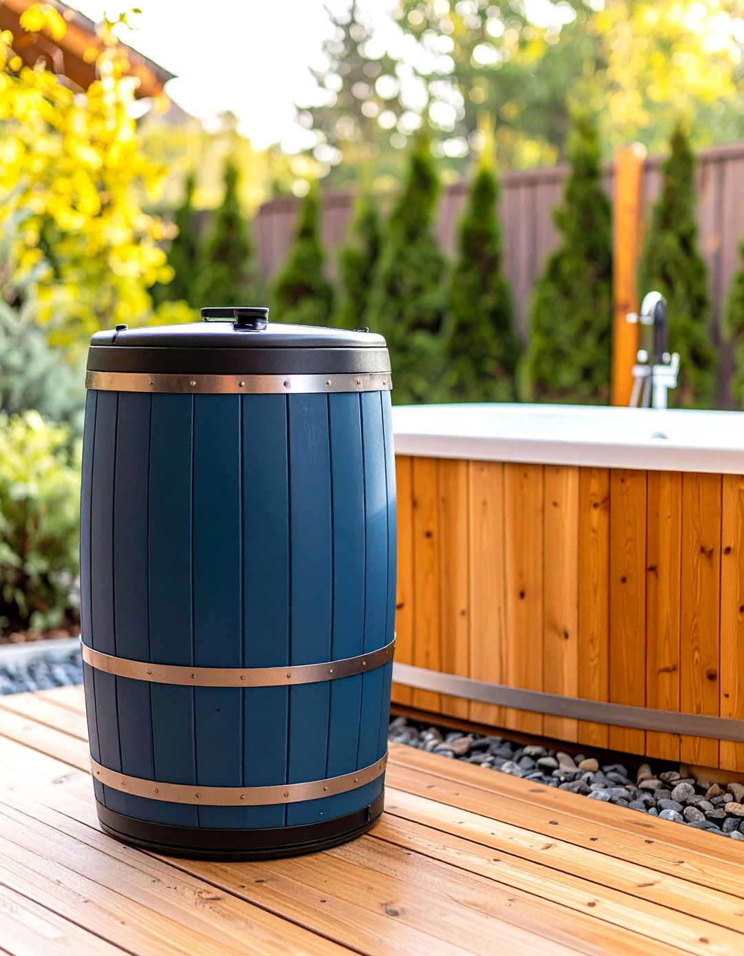 Cold Plunge Therapy Barrel - 25 outdoor bathtub ideas