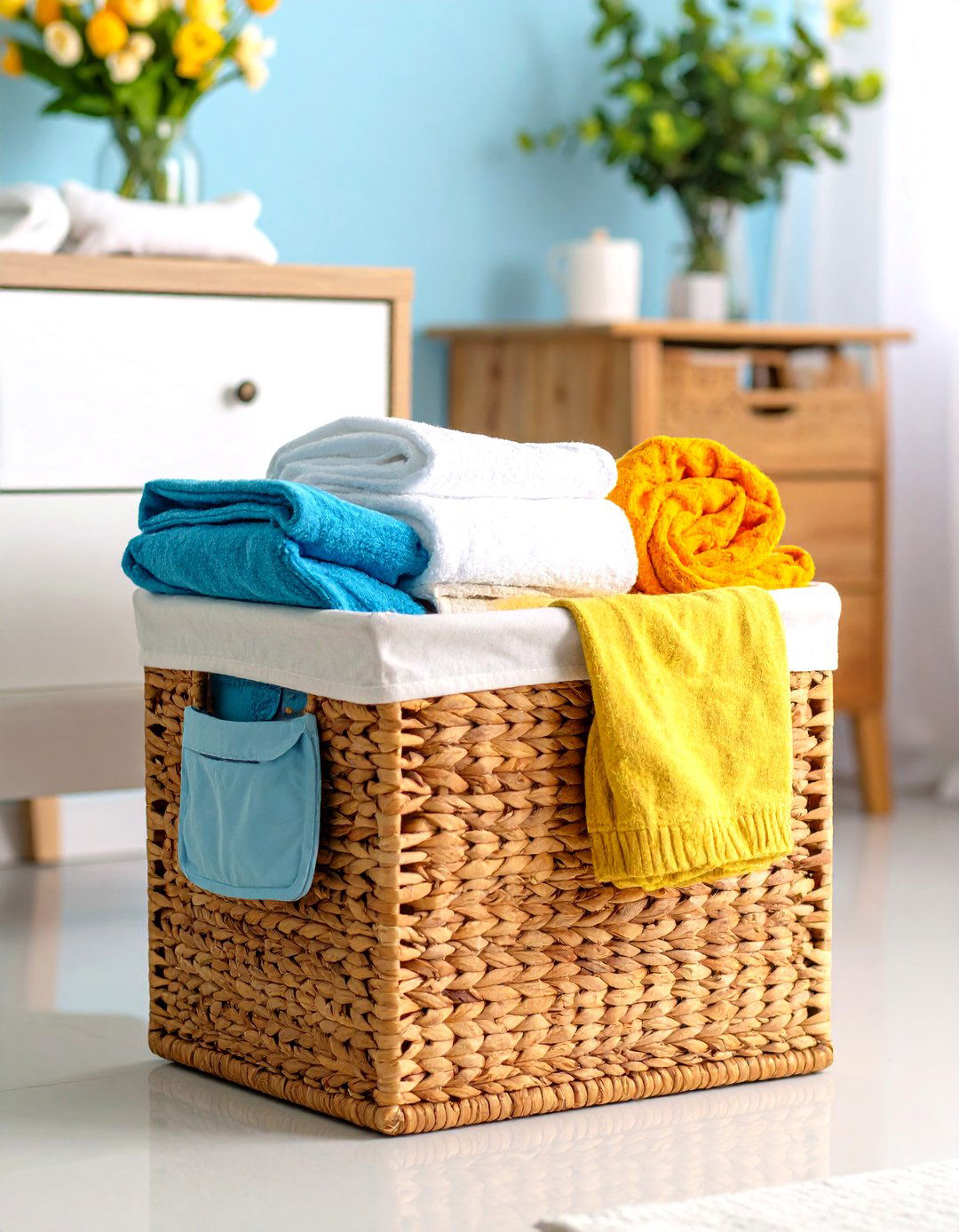 Collapsible Laundry Hamper Disappears When Empty - 25 minimalist dorm room ideas
