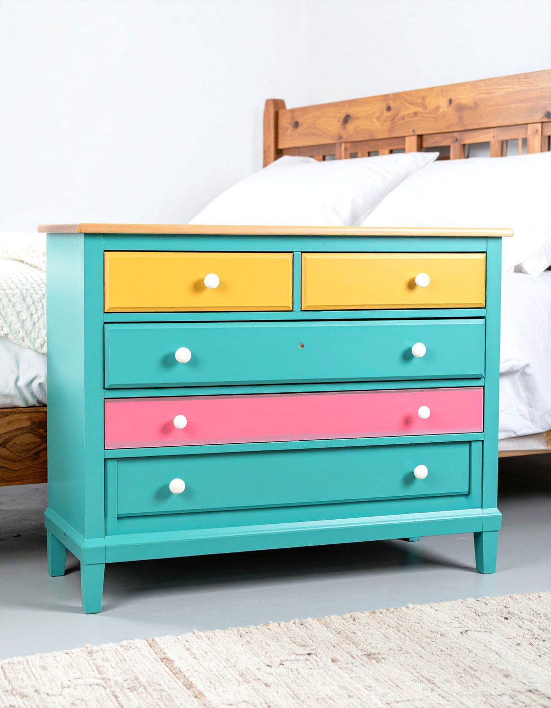 Color Block Painted Furniture in a s Bedroom - 25 90s bedroom decor ideas