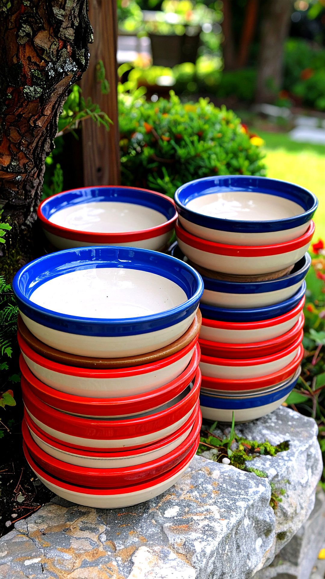 Color Coded Pots Communicate Care Levels at a Glance - 25 bonsai garden ideas