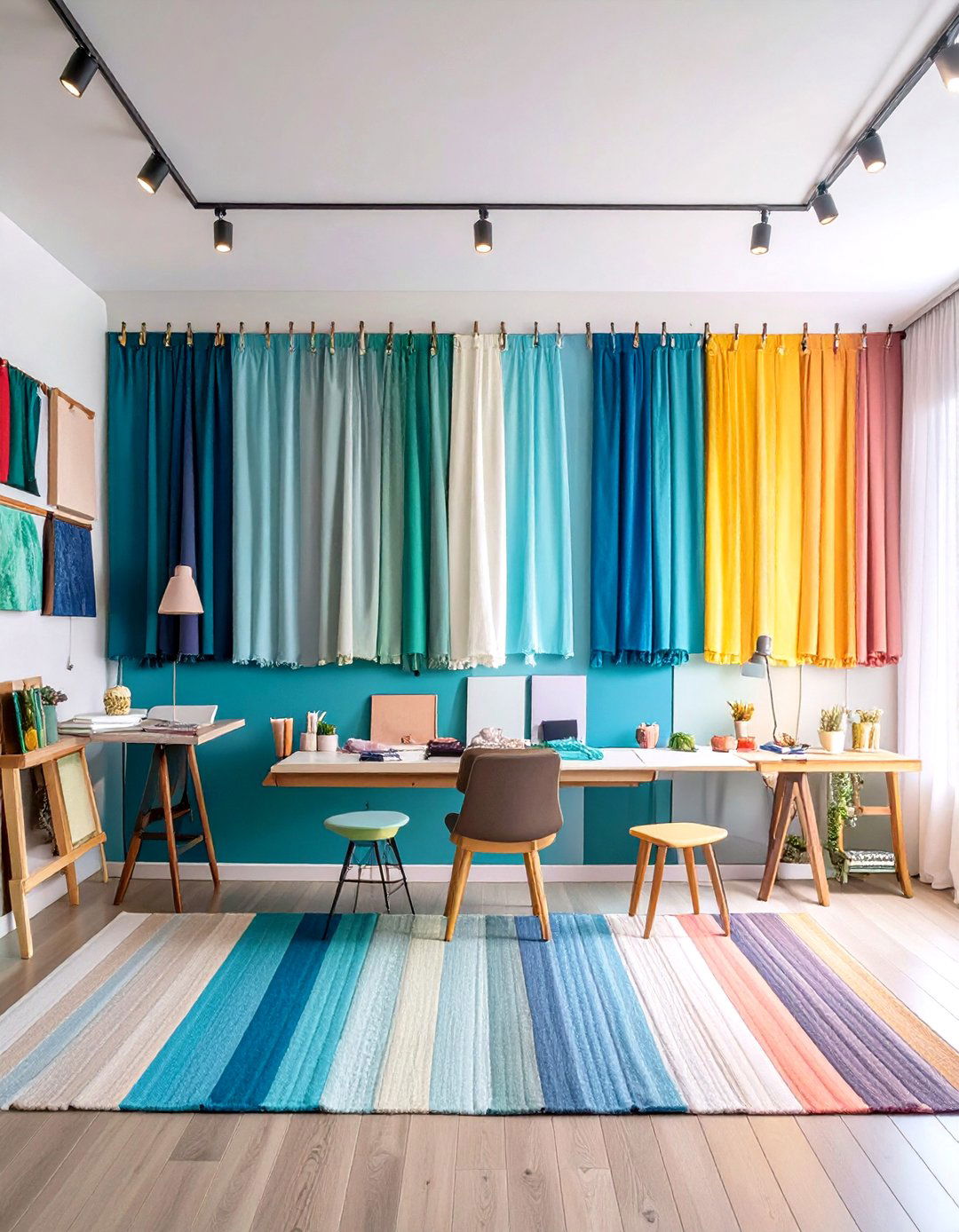 Color Zoned Art Room Inspiration Wall - 25 art room ideas