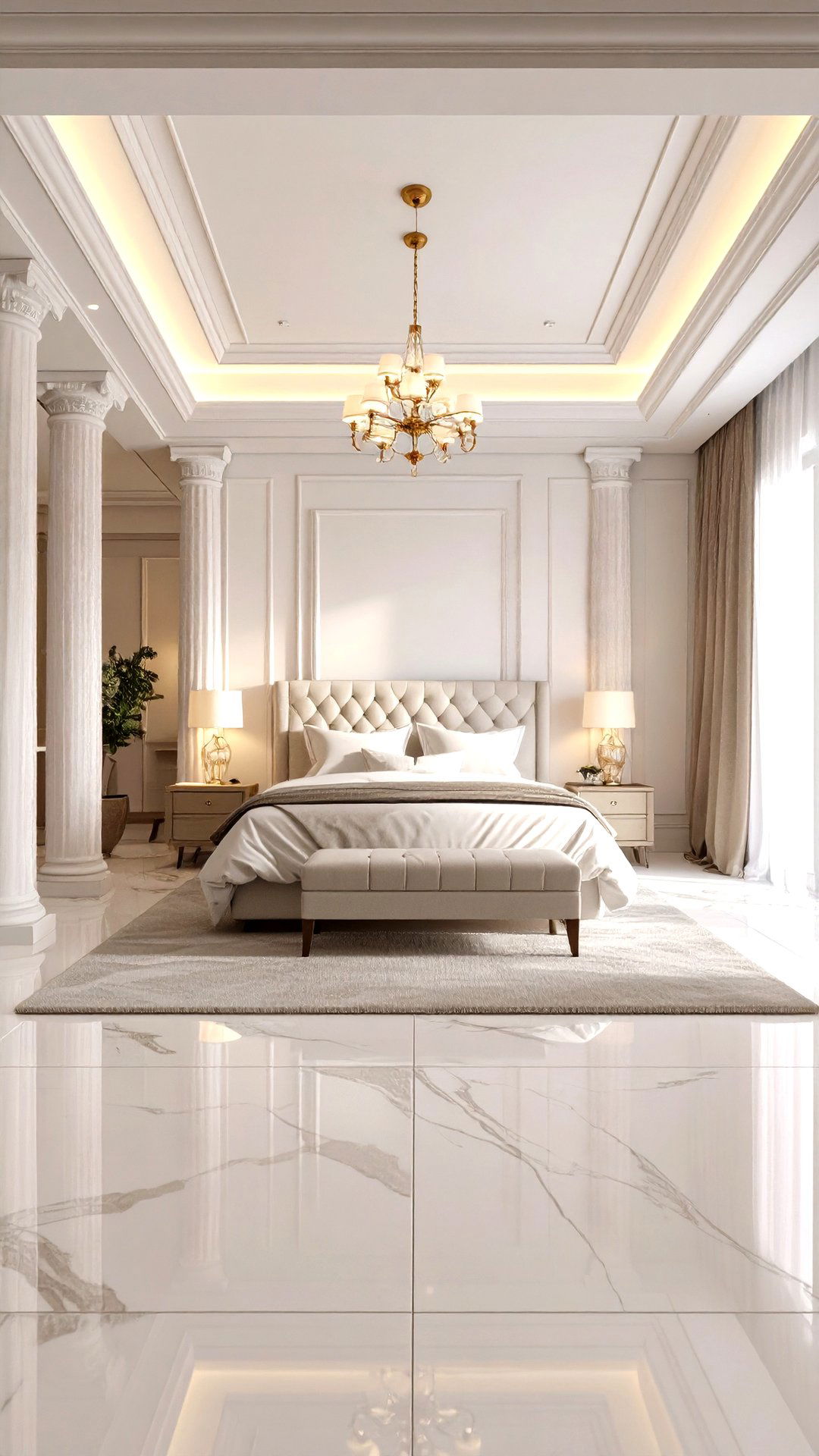 Column Kissed Neoclassical Greek Bedroom - 25 greek bedroom design ideas