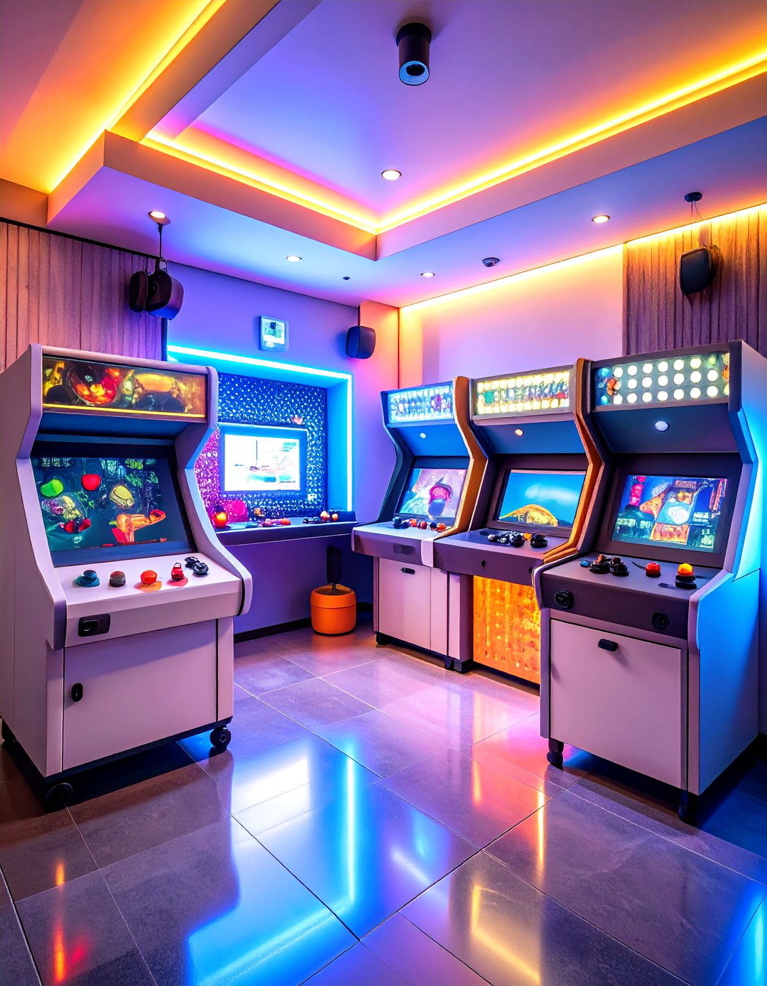 Compact Corner Arcade Room for Petite Floors - 25 arcade room ideas
