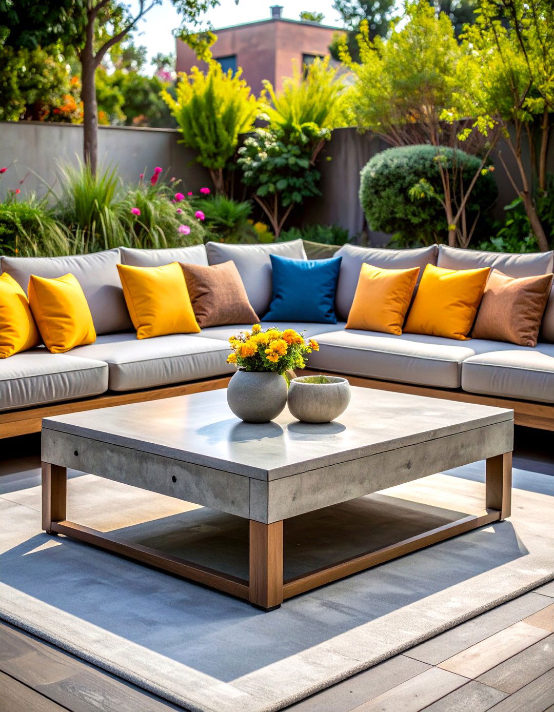 Concrete Outdoor Furniture Coffee Tables for Modern Minimalism - 25 outdoor furniture ideas