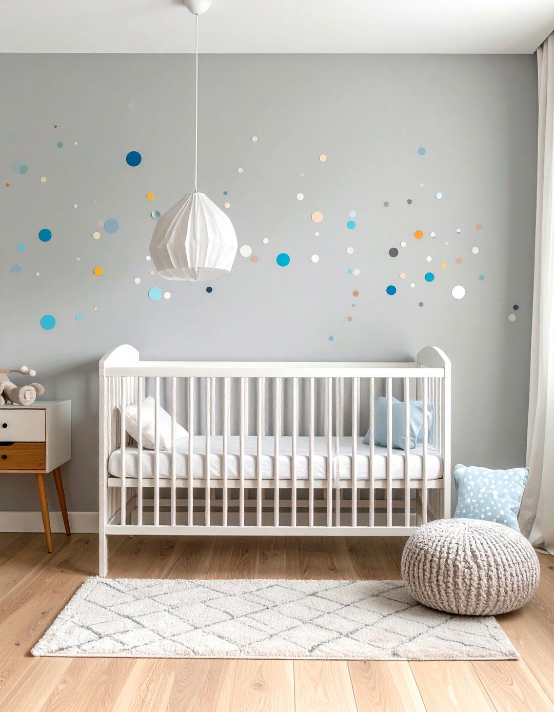 Confetti Decal Accent Wall - 25 nursery accent wall ideas
