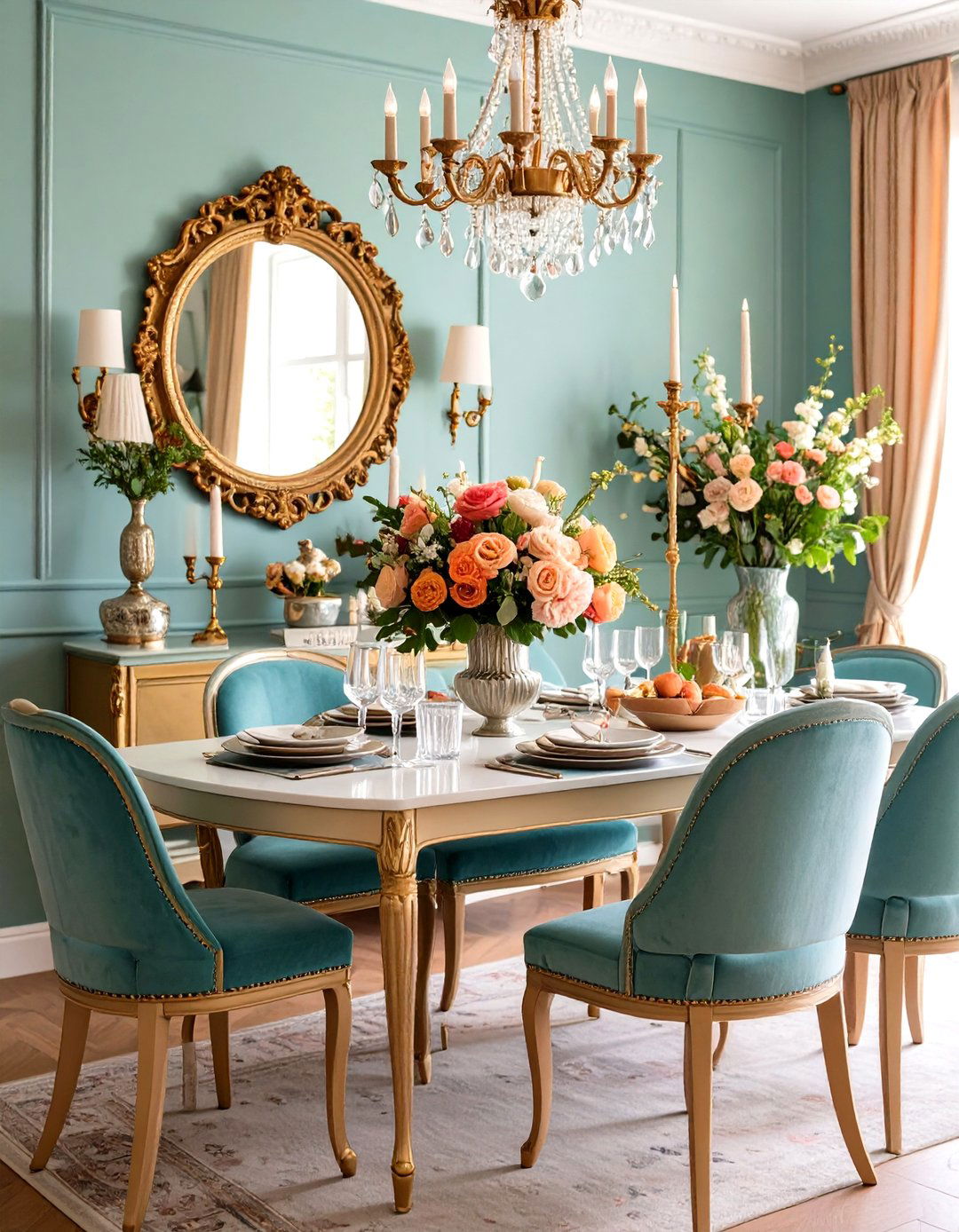 Console Table Styling for Parisian Dining Room Vignettes - 25 parisian dining room ideas