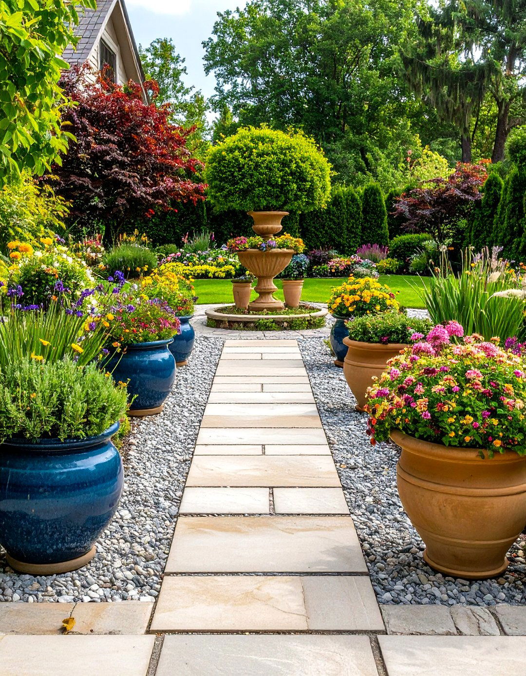 Container and Potted Parterre - 25 parterre garden ideas