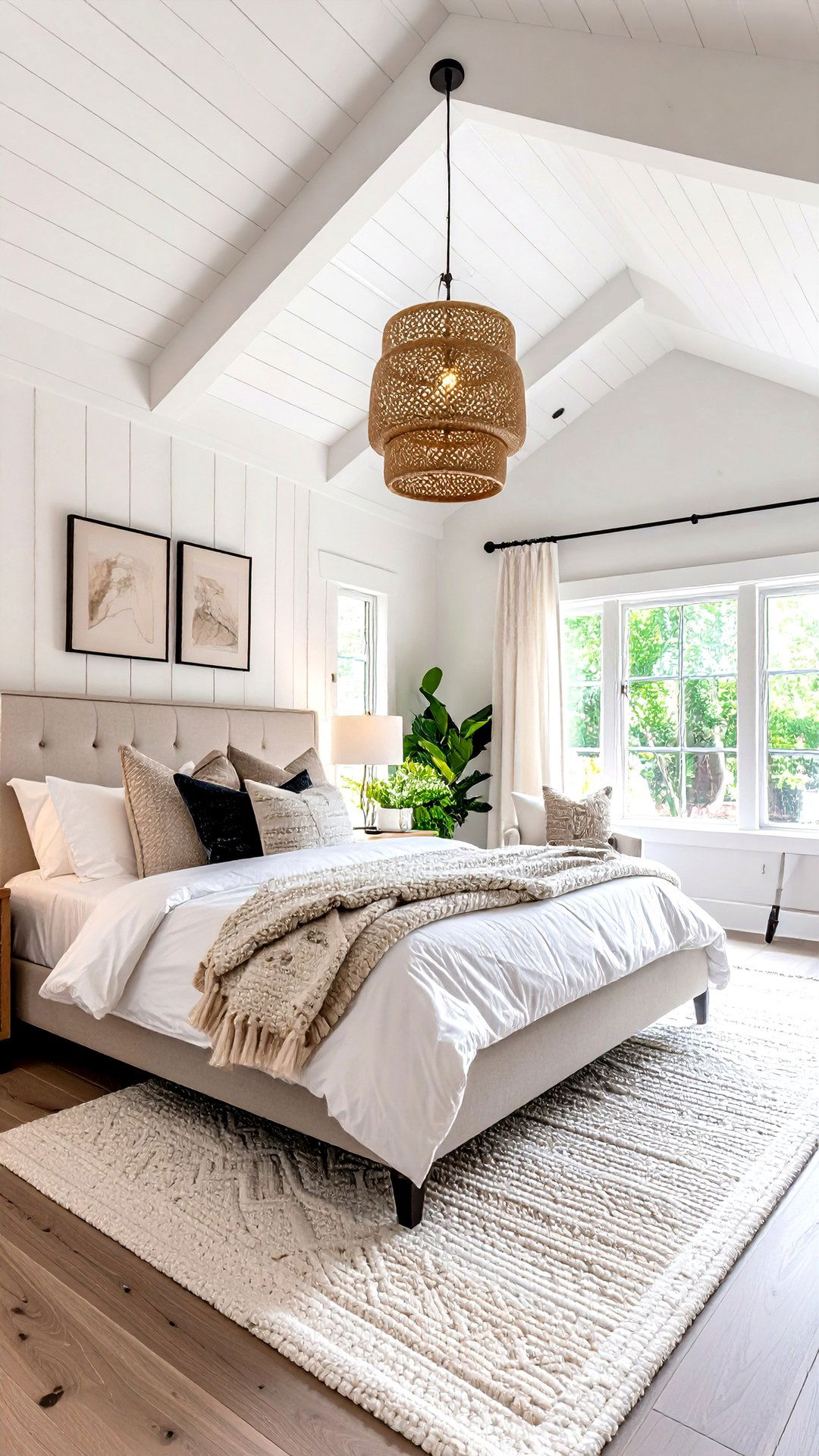 Contemporary White Cathedral Ceiling Brightness - 25 cathedral ceiling ideas