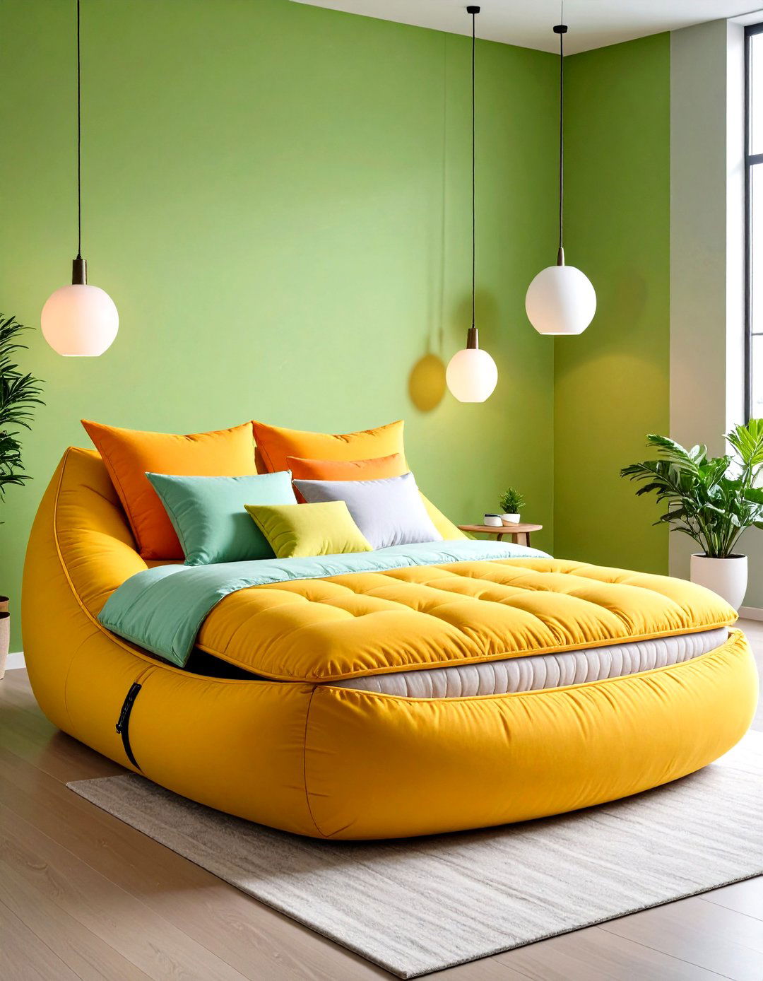 Convertible Bean Bag Sofa Bed - 25 floor seating ideas
