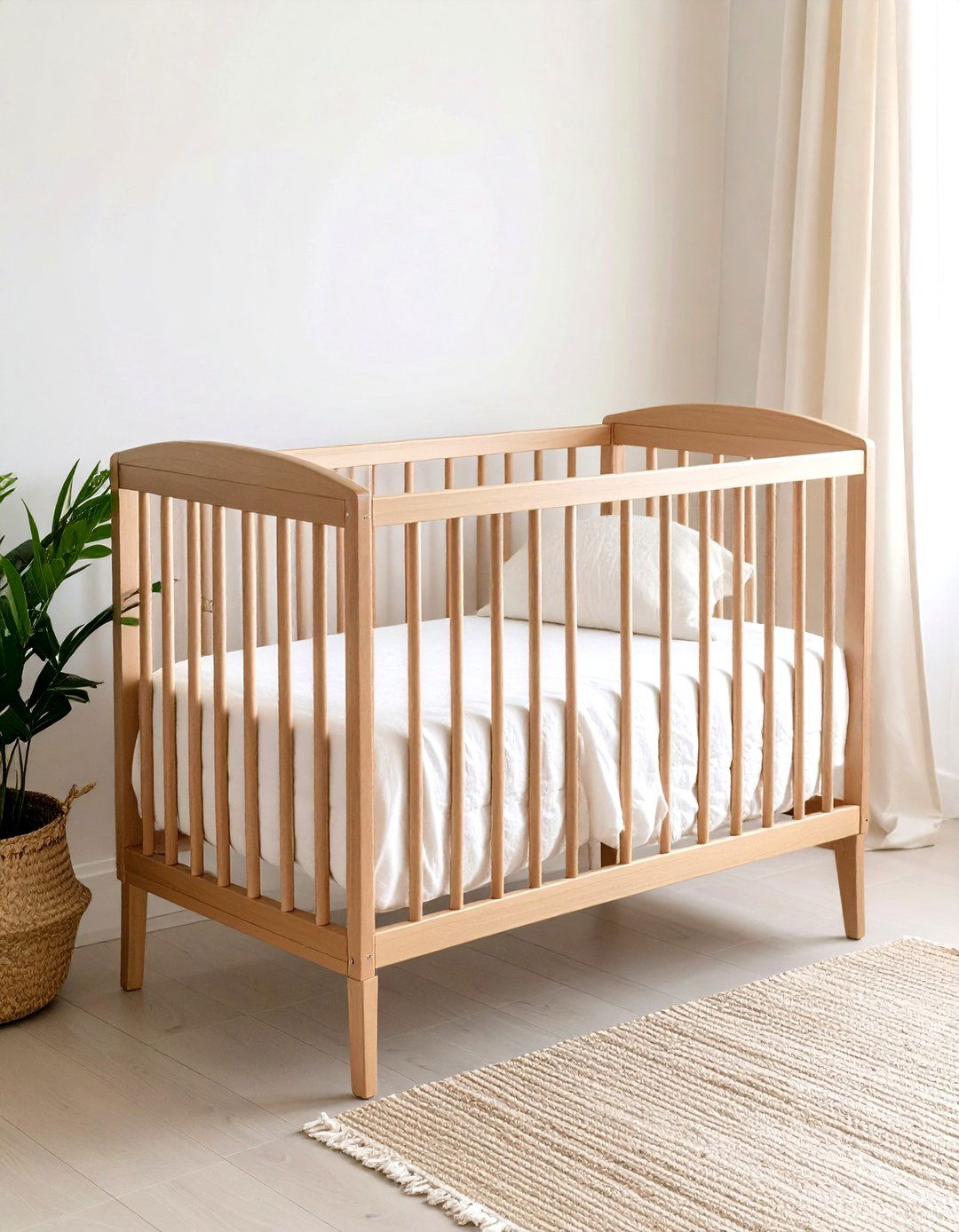 Convertible Oak Crib for Longevity - 25 neutral nursery ideas