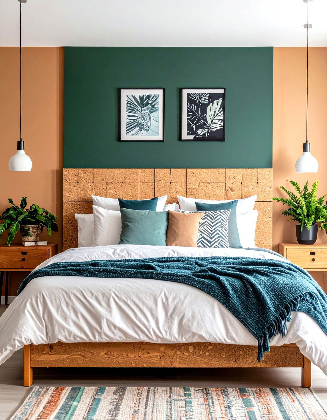 Cork or Chalkboard Wall for Ever Changing Art - 25 no headboard ideas