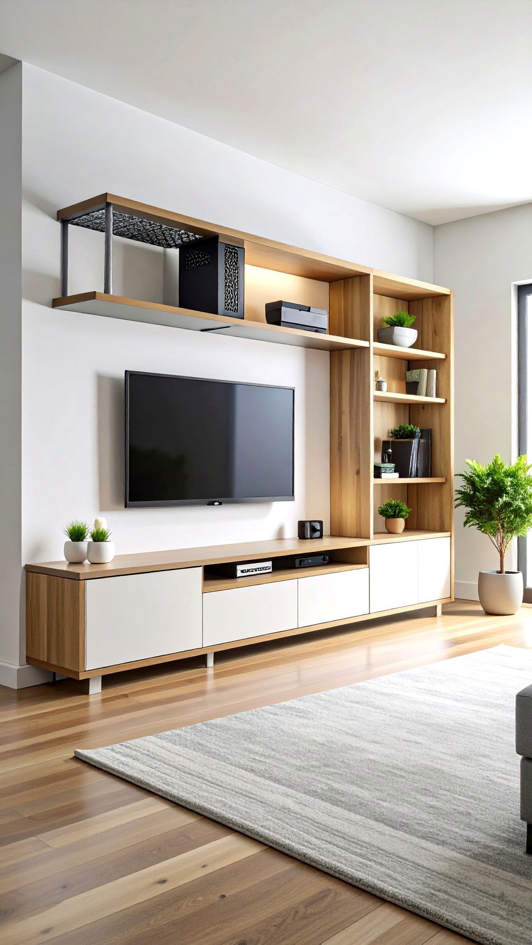 Corner Gaming Console Shelf for Cable Free Setups - 25 corner shelf ideas