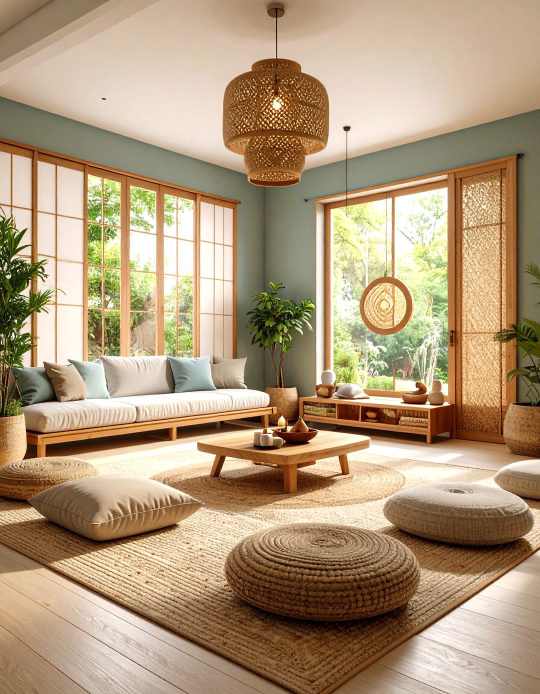Corner Meditation Nook Within a Larger Zen Room - 25 Zen Room Ideas