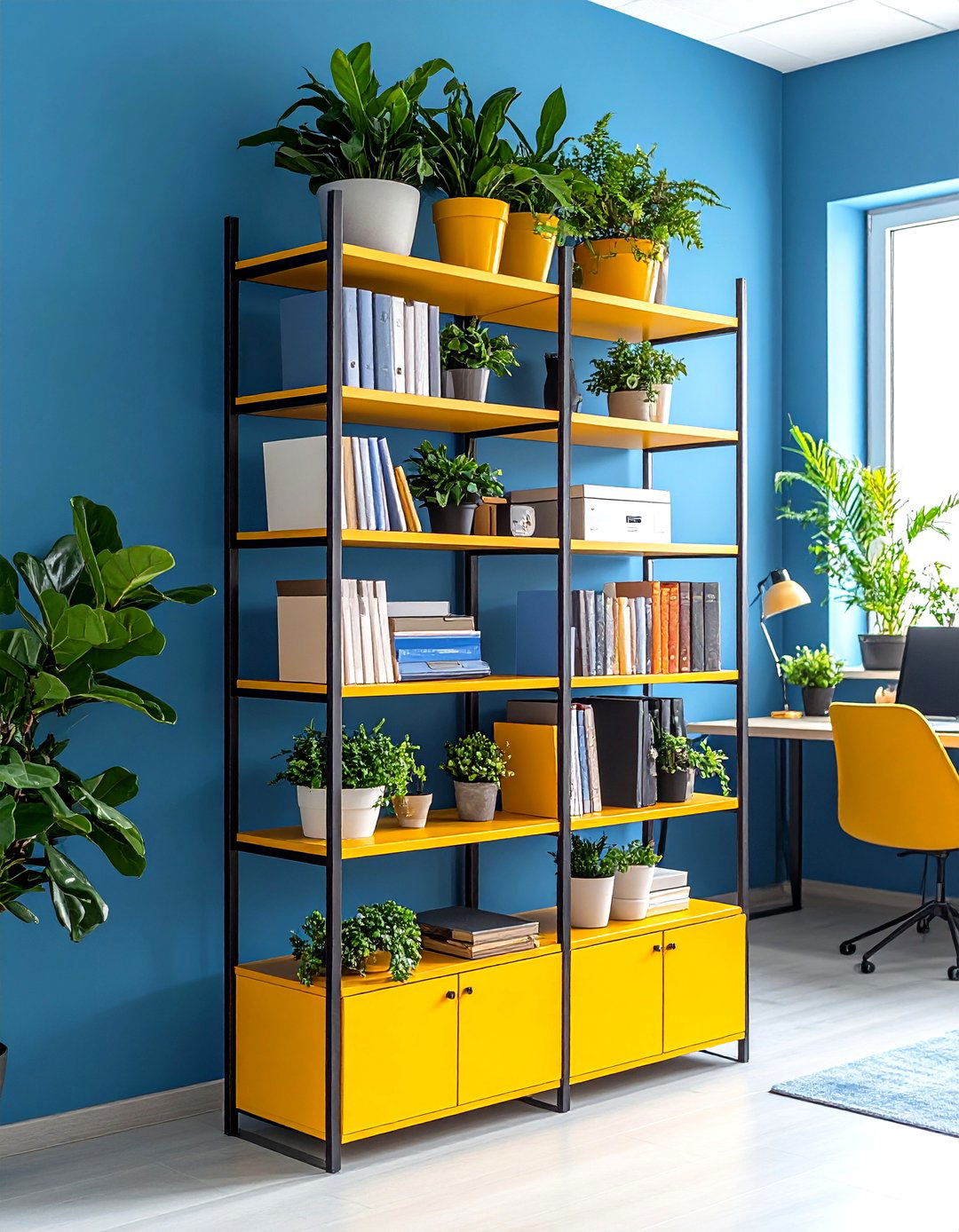 Corner Shelving Turns Dead Space into Storage - 25 office storage ideas