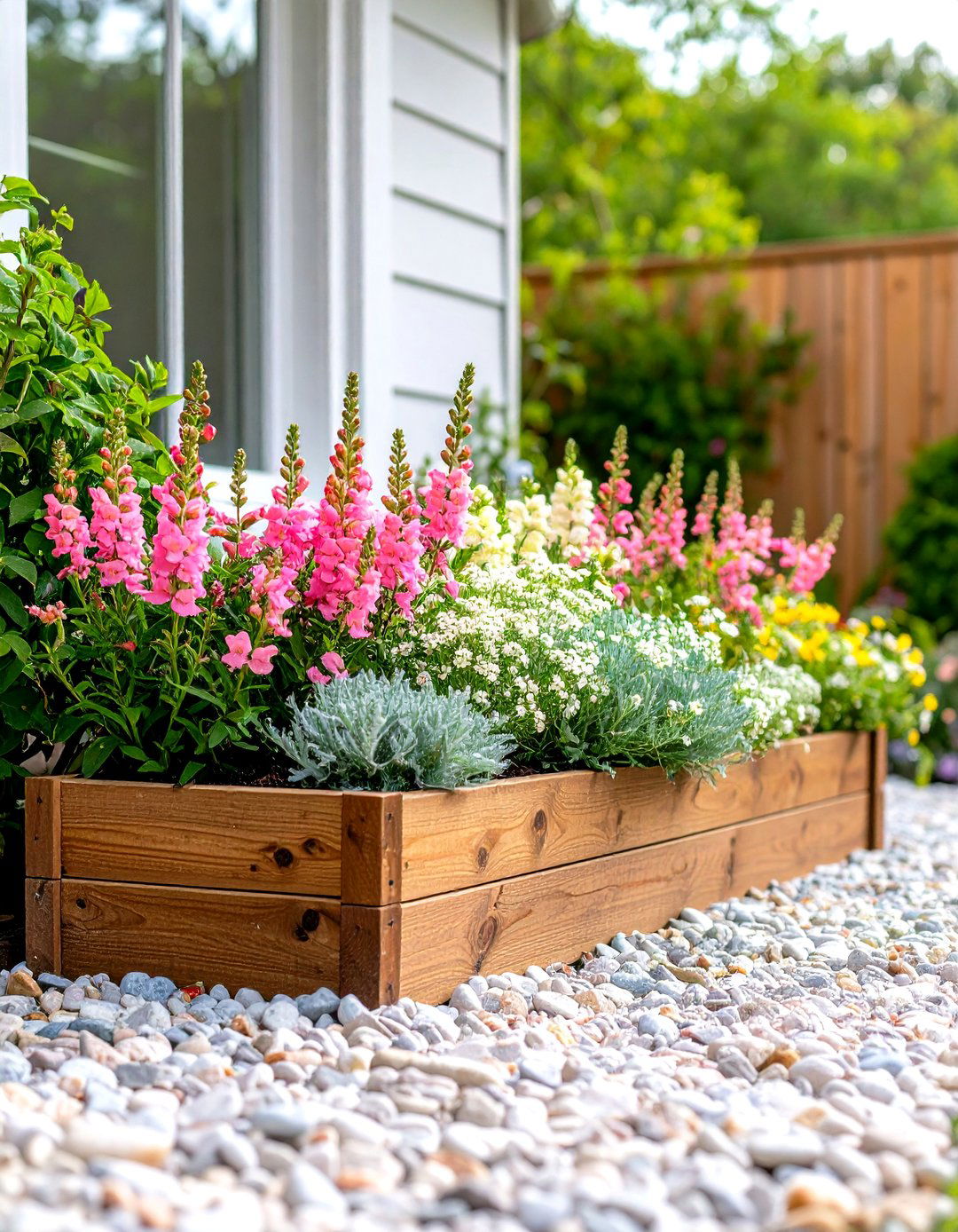 Cottage Style Snapdragon Box - 25 fall flower box ideas