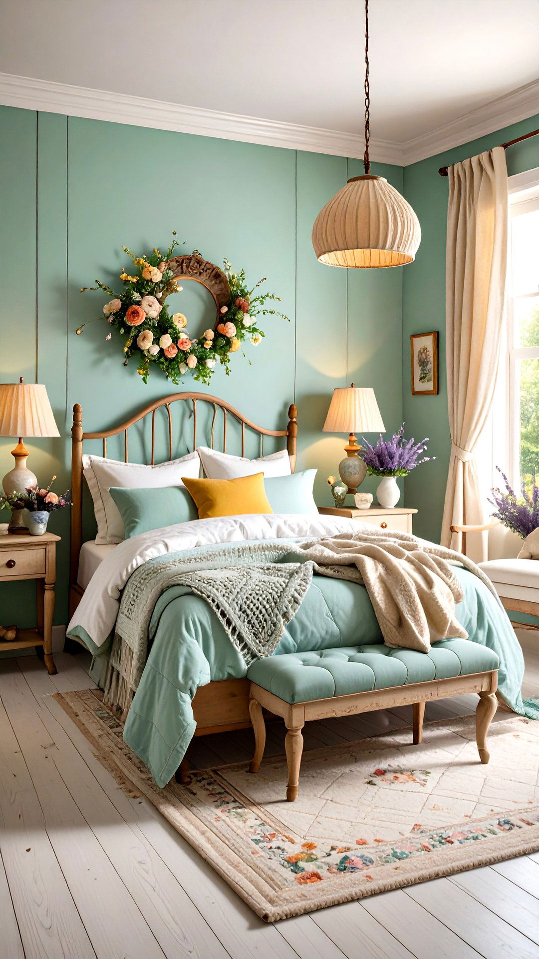 Cottagecore Room Romance with Vintage Florals - 25 aesthetic room ideas