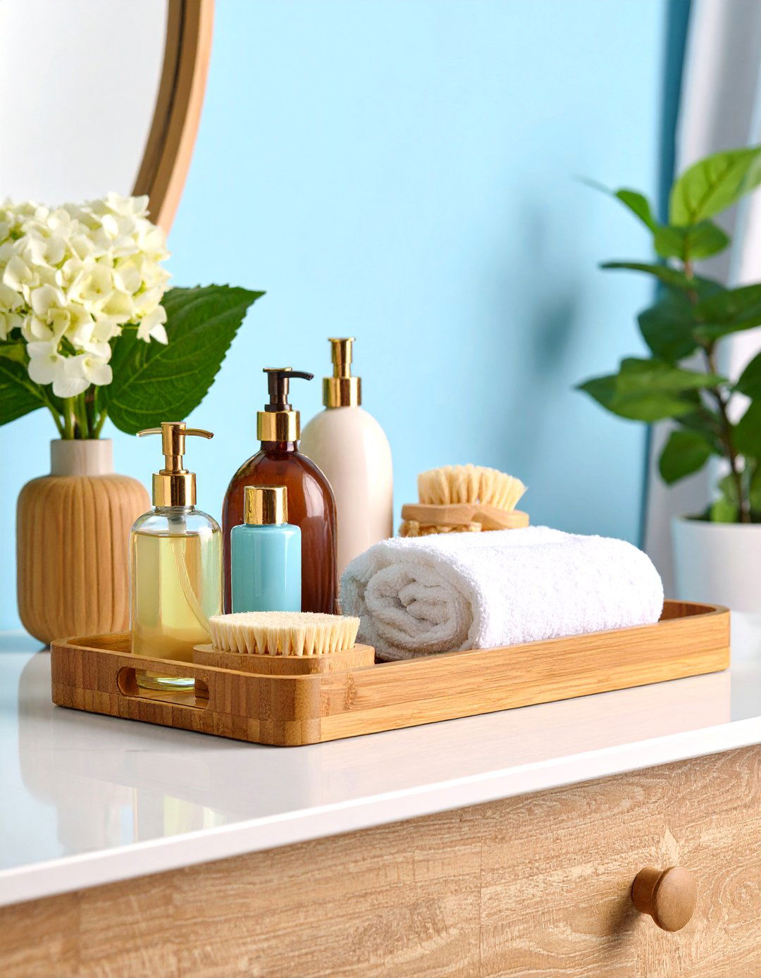 Countertop Tray Corrals Essentials - 25 minimalist bathroom ideas