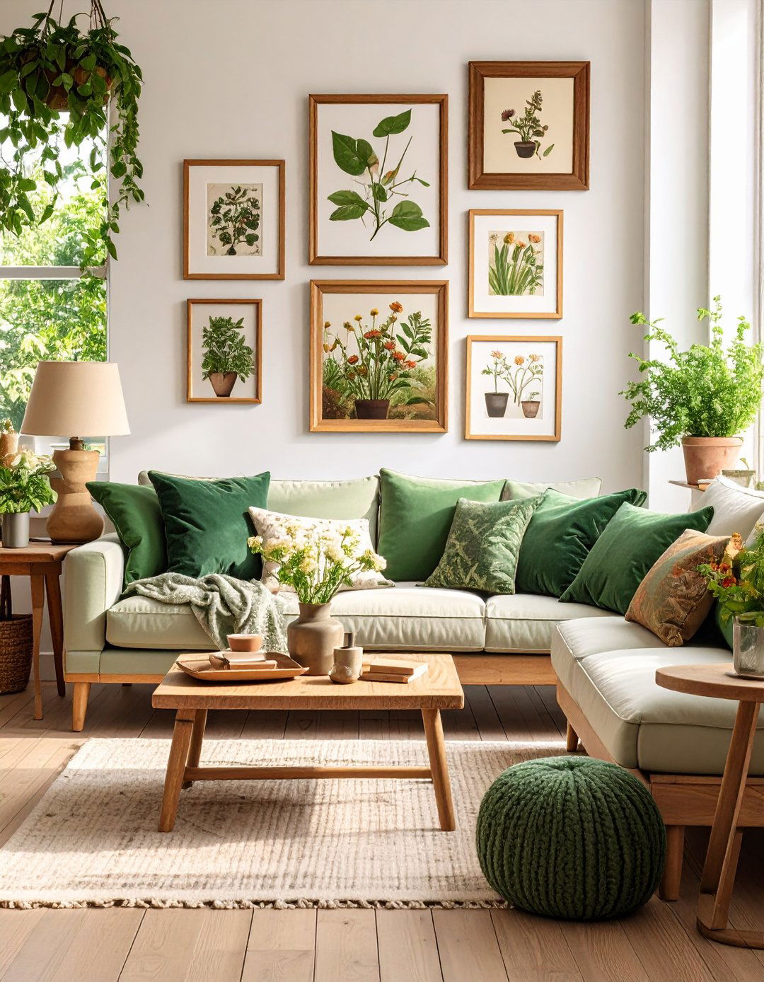 Country Living Room Botanical Prints and Florals - 25 country living room ideas