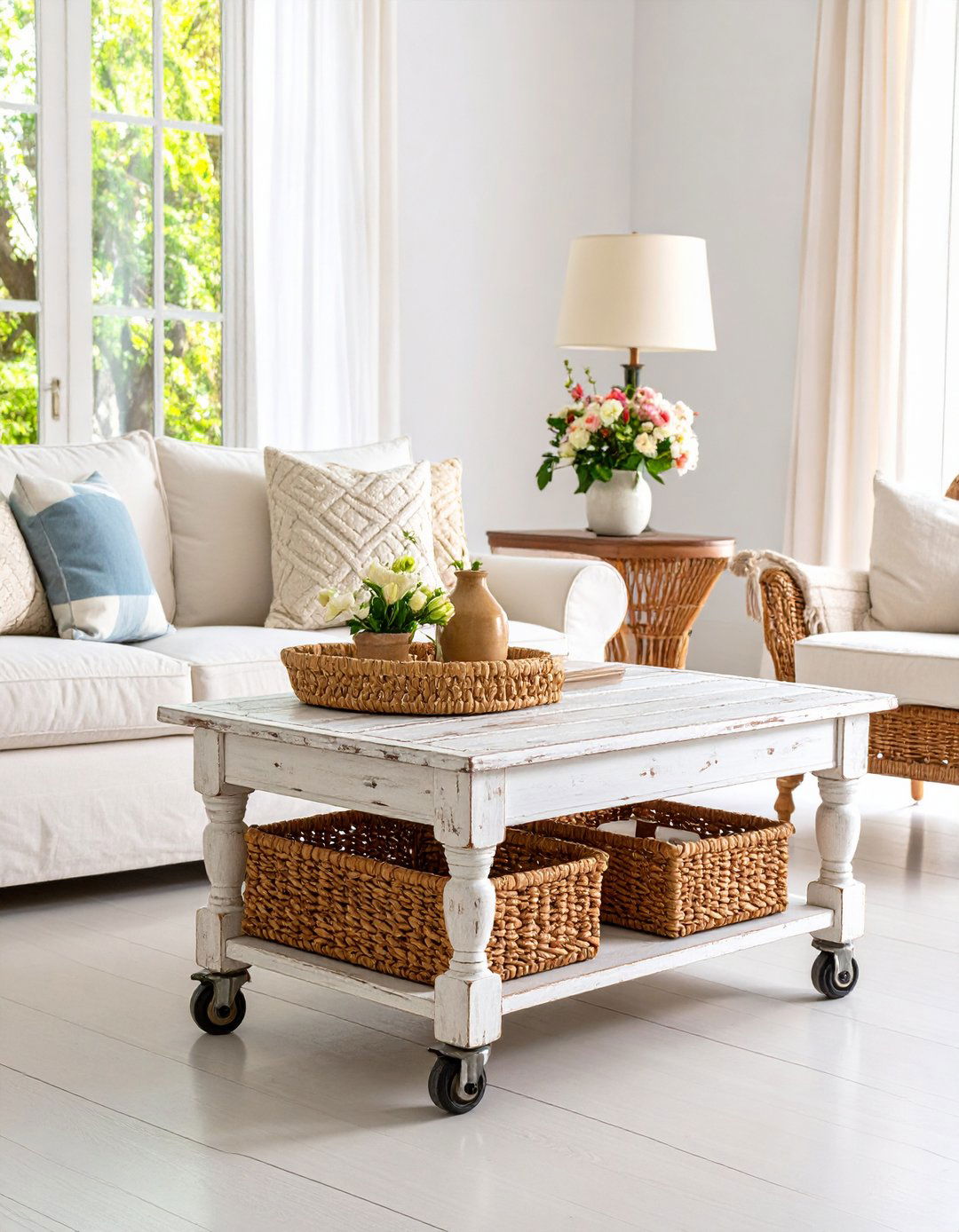 Country Living Room Distressed Farmhouse Coffee Table - 25 country living room ideas