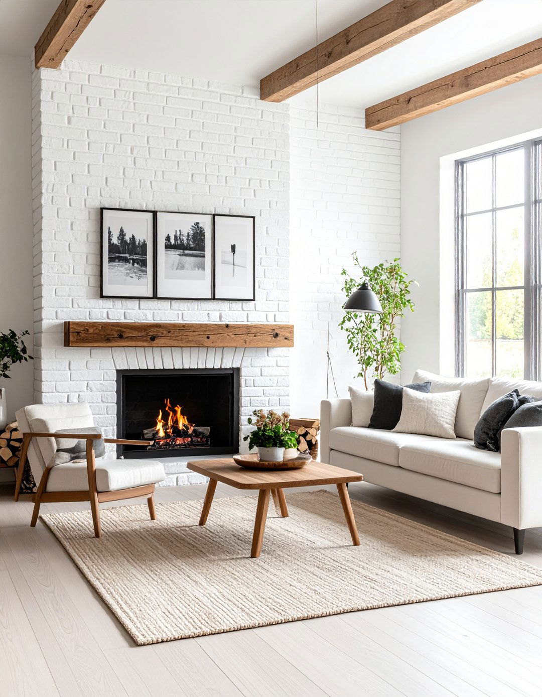 Country Living Room Exposed Brick or Lime Washed Walls - 25 country living room ideas