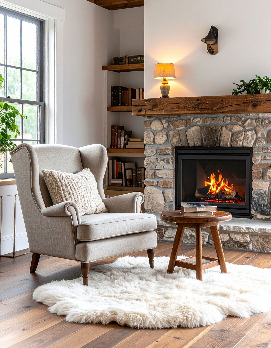Country Living Room Hearthside Reading Nook - 25 country living room ideas