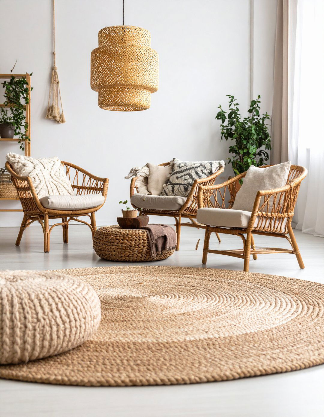 Country Living Room Layers of Woven Texture - 25 country living room ideas