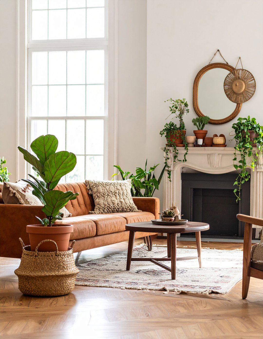 Country Living Room Lush Indoor Greenery - 25 country living room ideas