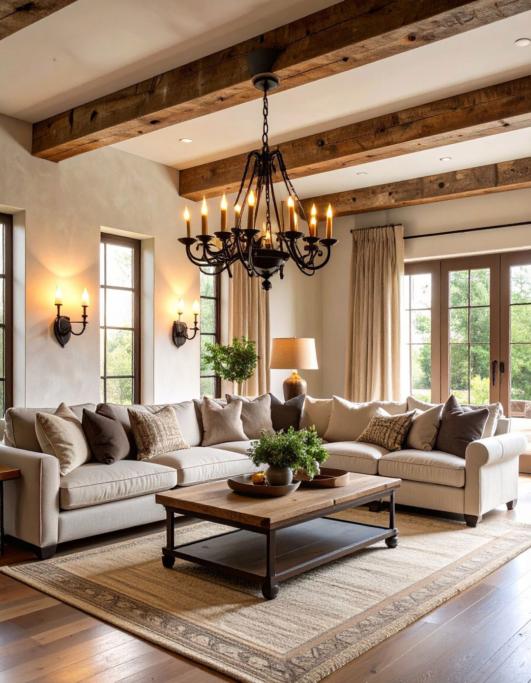 Country Living Room Rustic Metal Lighting - 25 country living room ideas