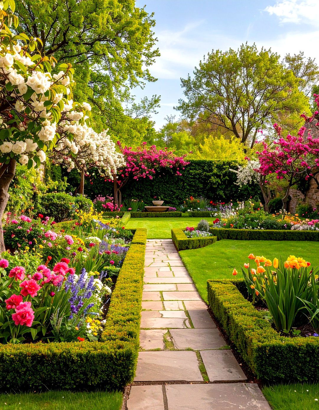 Courtyard Walled Parterre - 25 parterre garden ideas