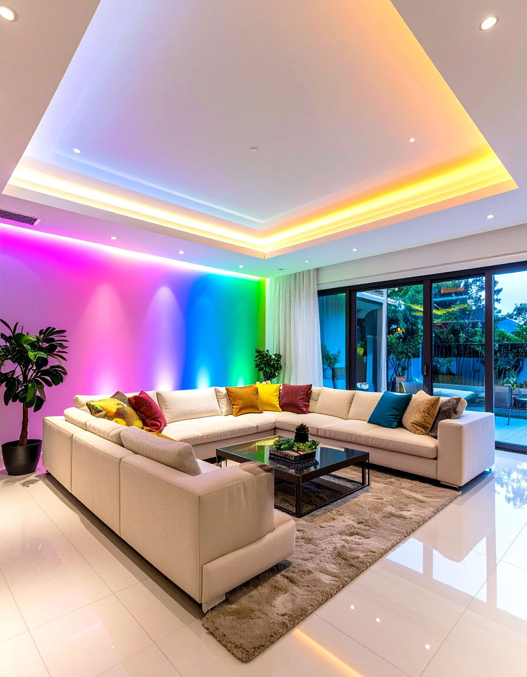 Cove RGBIC LED Lights for Gradient Walls - 25 aesthetic room ideas with led lights