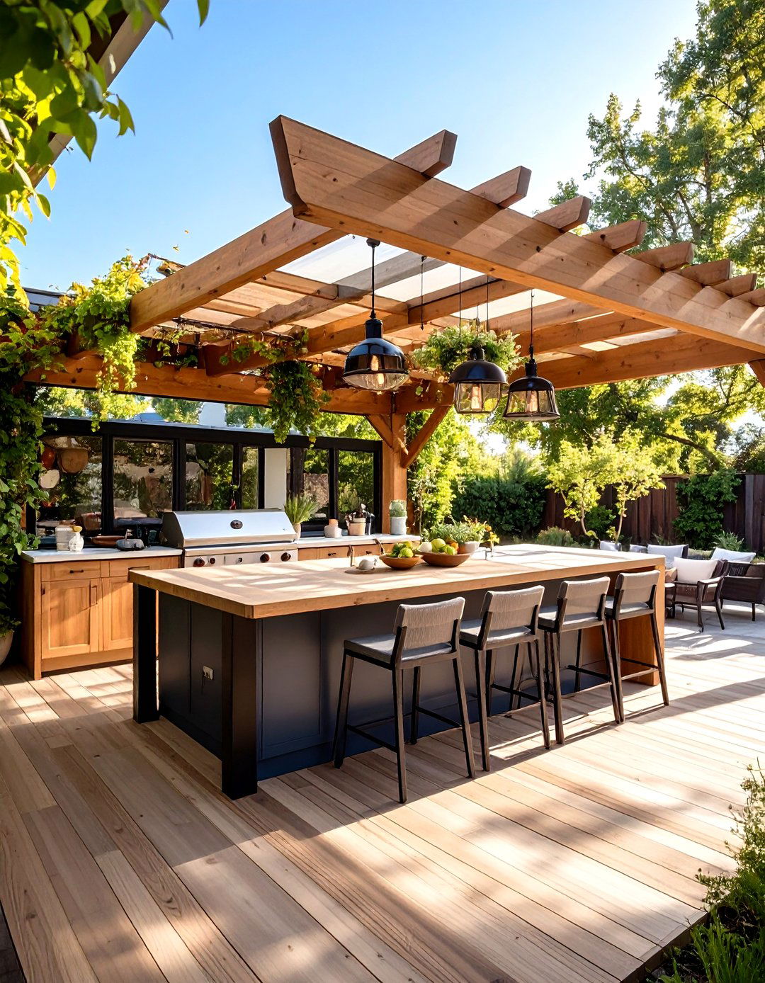 Covered Pergola Outdoor Kitchen Island - 25 outdoor kitchen island ideas
